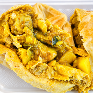 Dhal Puri Chicken Roti (Bone In)